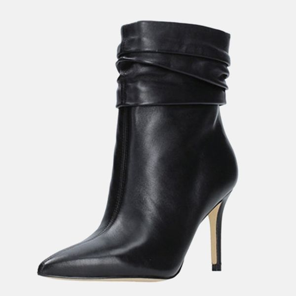luxury autumn and winter pointed toe ladies nude boots fashionable stiletto heels and velvet lining elegant short boots, Black
luxury autumn and winter pointed toe ladies nude boots fashionable stiletto heels and velvet lining elegant short boots, Black