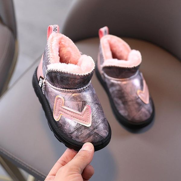 children plush ankle boots for baby girl winter waterproof non-slip warm kids shoes toddler snow boots fashion cotton botas niña, Black;grey
children plush ankle boots for baby girl winter waterproof non-slip warm kids shoes toddler snow boots fashion cotton botas niña, Black;grey