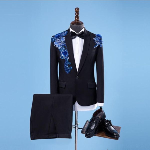men's korean slim fashion suits nightclub male singer stage costumes groom's wedding dress male personality jacket coats, White;black
men's korean slim fashion suits nightclub male singer stage costumes groom's wedding dress male personality jacket coats, White;black