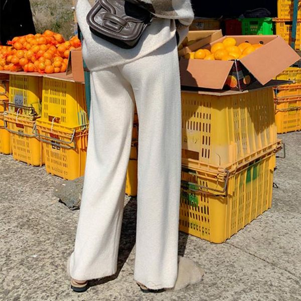 women's pants & capris solid fashion knitted women autumn winter high waist female loose trousers korean style ladies streetwear 2021, Black;white
women's pants & capris solid fashion knitted women autumn winter high waist female loose trousers korean style ladies streetwear 2021, Black;white