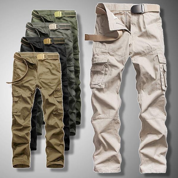 men cargo pants 2020 new military long trousers mens multi-pocket cargo pants plus size brand spring autmun outdoor work pants, Black
men cargo pants 2020 new military long trousers mens multi-pocket cargo pants plus size brand spring autmun outdoor work pants, Black
