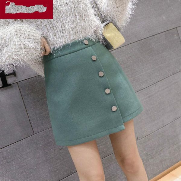 2021 women autumn winter woolen skirt lady vintage irregular single breasted skirts female slim high waist a-line mini skirt d12, Black
2021 women autumn winter woolen skirt lady vintage irregular single breasted skirts female slim high waist a-line mini skirt d12, Black