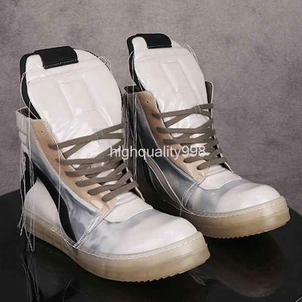 boots winter casual lace up round head high shoes transparent sole men's fashion show large size women's short boots, Black
boots winter casual lace up round head high shoes transparent sole men's fashion show large size women's short boots, Black