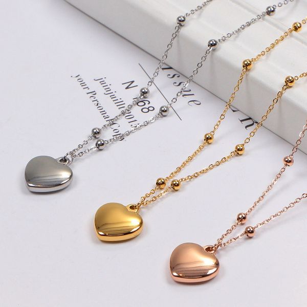 european and american three-dimensional love pendant rose gold plated 18k necklace color gold clavicle chain korean accessories gift, Silver
european and american three-dimensional love pendant rose gold plated 18k necklace color gold clavicle chain korean accessories gift, Silver