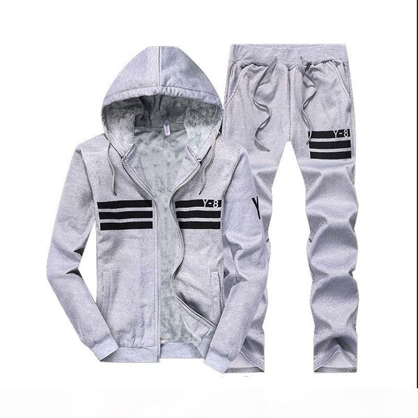 mens sportswear set casual winter warm tracksuit men sets two pieces fleece hooded jacket pants black sweatsuits men track suit, Gray
mens sportswear set casual winter warm tracksuit men sets two pieces fleece hooded jacket pants black sweatsuits men track suit, Gray