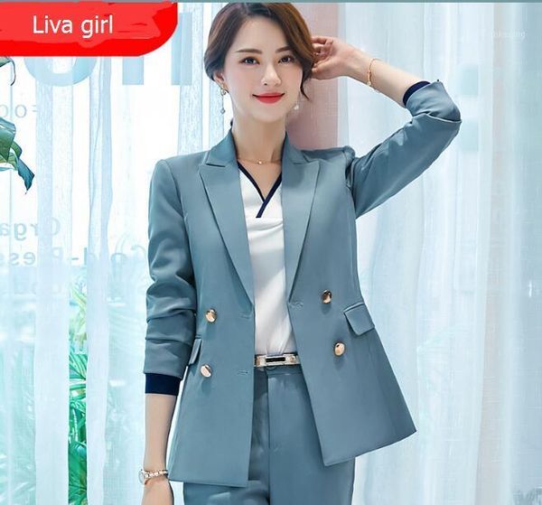 fashion blue pants suits double breasted women 2020 formal business long sleeve slim blazer and trousers office ladies work wear1, White
fashion blue pants suits double breasted women 2020 formal business long sleeve slim blazer and trousers office ladies work wear1, White