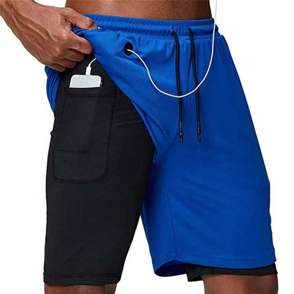 new casual men's double-layer fake two pieces quick-drying fitness five-point high-quality zipper pocket shorts, White;black
new casual men's double-layer fake two pieces quick-drying fitness five-point high-quality zipper pocket shorts, White;black