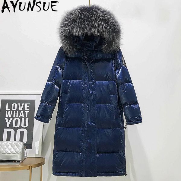 ayunsue white duck down jacket women hooded winter coat long puffer jacket big raccoon fur collar warm piumino donna kj37221, Black
ayunsue white duck down jacket women hooded winter coat long puffer jacket big raccoon fur collar warm piumino donna kj37221, Black