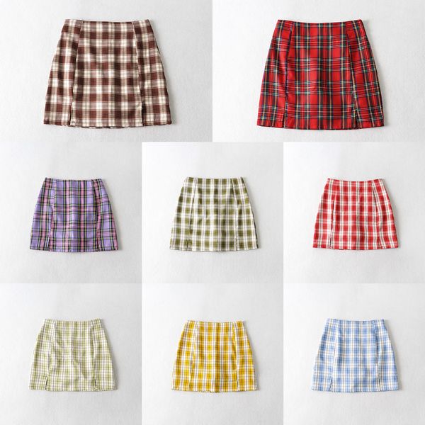 bradely michelle women's streetwear casual slim a-line plaid skirt high-waist mini split skirt 11 colors q1209, Black
bradely michelle women's streetwear casual slim a-line plaid skirt high-waist mini split skirt 11 colors q1209, Black