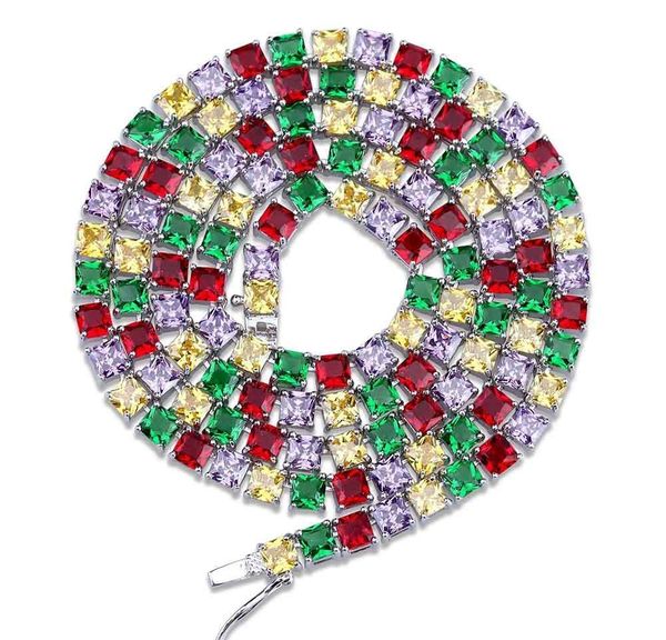18k gold plated colorful square cubic zirconia tennis necklace 5mm full diamond iced out hip hop rapper chains jewel wmtqeo dh_garden, Black
18k gold plated colorful square cubic zirconia tennis necklace 5mm full diamond iced out hip hop rapper chains jewel wmtqeo dh_garden, Black