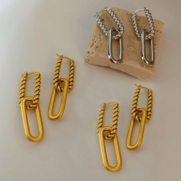 hoop & huggie trendy gold twist u chain earrings geometric lock double loop female fashion jewelry, Golden;silver
hoop & huggie trendy gold twist u chain earrings geometric lock double loop female fashion jewelry, Golden;silver