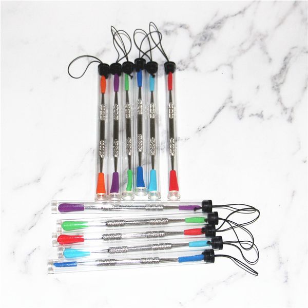 tool carving sale with 120mm plastic tube package stainless steel wax dabber silicone tip end smoking metal dab tool
tool carving sale with 120mm plastic tube package stainless steel wax dabber silicone tip end smoking metal dab tool