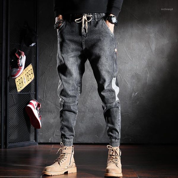 fashion patchwork jeans men casual gray black loose pencil pants1, Blue
fashion patchwork jeans men casual gray black loose pencil pants1, Blue