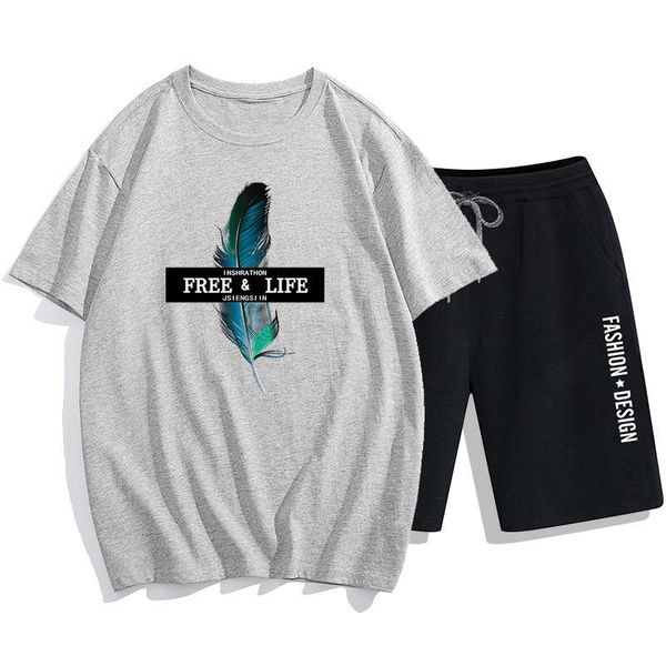 kd1798 summer new 2020 loose running short sleeve t-shirt men's shorts leisure sports suit, Gray
kd1798 summer new 2020 loose running short sleeve t-shirt men's shorts leisure sports suit, Gray