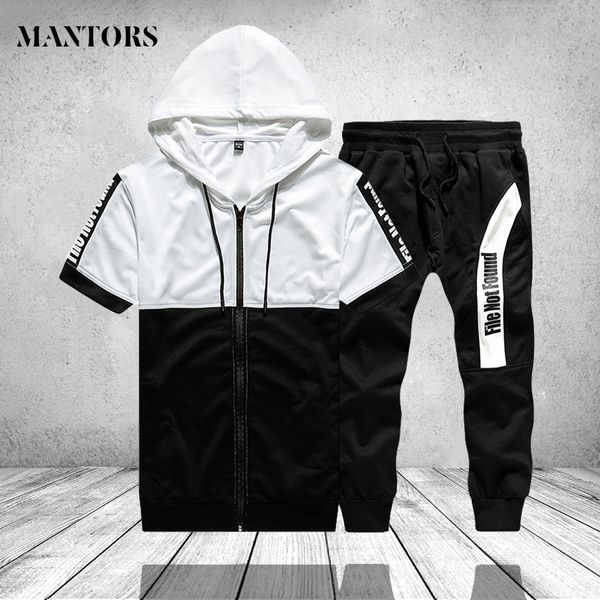 patchwork mens short sleeve hoodies fitness fashion casual zipper hooded sweatshirts men bodybuilding hoodie set sportswear male kg-593, Black
patchwork mens short sleeve hoodies fitness fashion casual zipper hooded sweatshirts men bodybuilding hoodie set sportswear male kg-593, Black