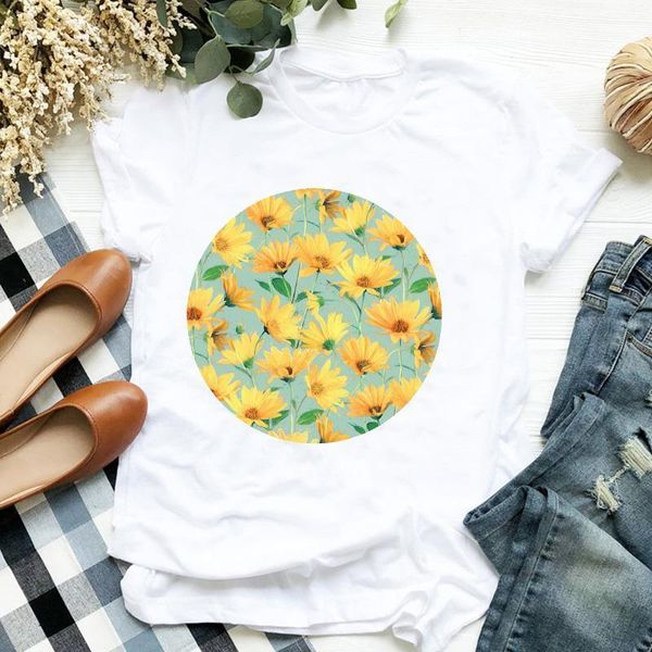 women lady printed floral flower short sleeve 90s print ladies t tee tshirt womens shirt clothes female graphic t-shirt, White
women lady printed floral flower short sleeve 90s print ladies t tee tshirt womens shirt clothes female graphic t-shirt, White