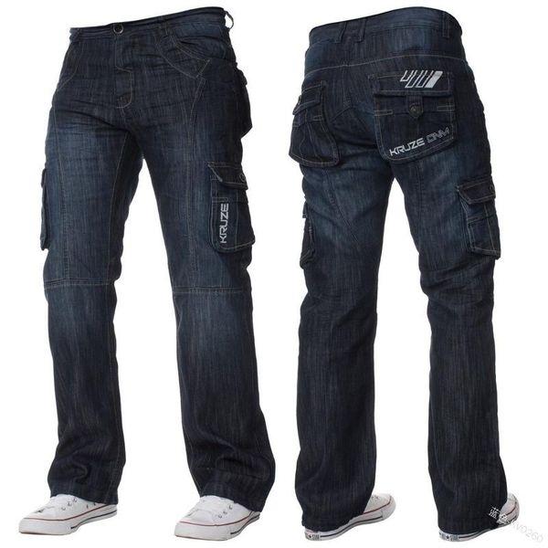 men's jeans pockets men loose casual straight mid waist button washed full length trousers lugentolo, Blue
men's jeans pockets men loose casual straight mid waist button washed full length trousers lugentolo, Blue