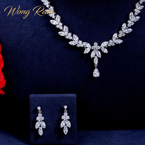 wong rain luxury 925 sterling silver white z gemstone birthstone necklace/earrings wedding bridal jewelry sets wholesale q1214, Golden;white
wong rain luxury 925 sterling silver white z gemstone birthstone necklace/earrings wedding bridal jewelry sets wholesale q1214, Golden;white