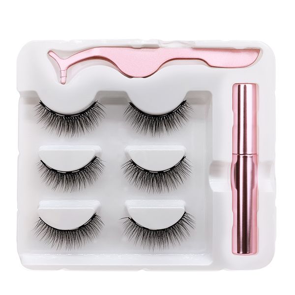 3 pairs magnetic eyelashes false lashes +liquid eyeliner +tweezer eye makeup set 3d magnet false eyelashes natural reusable no glue needed
3 pairs magnetic eyelashes false lashes +liquid eyeliner +tweezer eye makeup set 3d magnet false eyelashes natural reusable no glue needed