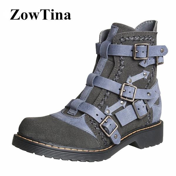 vintage blue suede women ankle boots rome buckle flats knight booties wine red strap zapatos mujer brown punk riding botines, Black
vintage blue suede women ankle boots rome buckle flats knight booties wine red strap zapatos mujer brown punk riding botines, Black