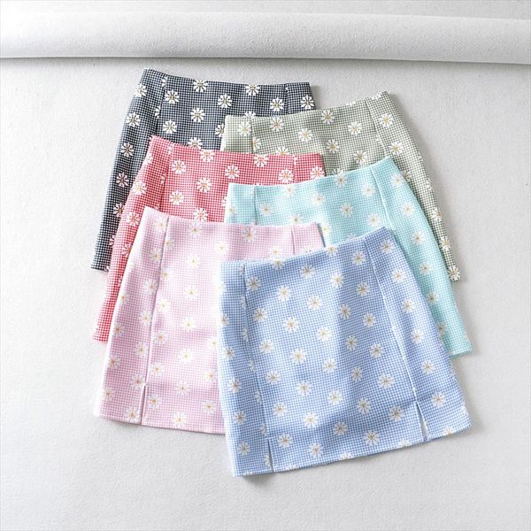 women split details daisy print mini skirt with under shorts mini skort in blue black green pink
women split details daisy print mini skirt with under shorts mini skort in blue black green pink