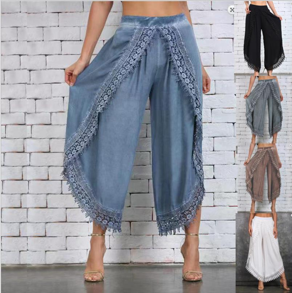 fashion women pants wide leg lace trim tie dye losse ladies trousers hippie boho women capris harem pants ropa de mujer 5xl, Black;white
fashion women pants wide leg lace trim tie dye losse ladies trousers hippie boho women capris harem pants ropa de mujer 5xl, Black;white
