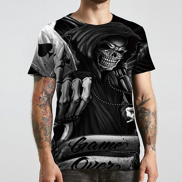 men's tee t shirt shirt 3d print graphic prints skull plus size round neck casual daily print short sleeve basic designer big and tall, White;black
men's tee t shirt shirt 3d print graphic prints skull plus size round neck casual daily print short sleeve basic designer big and tall, White;black