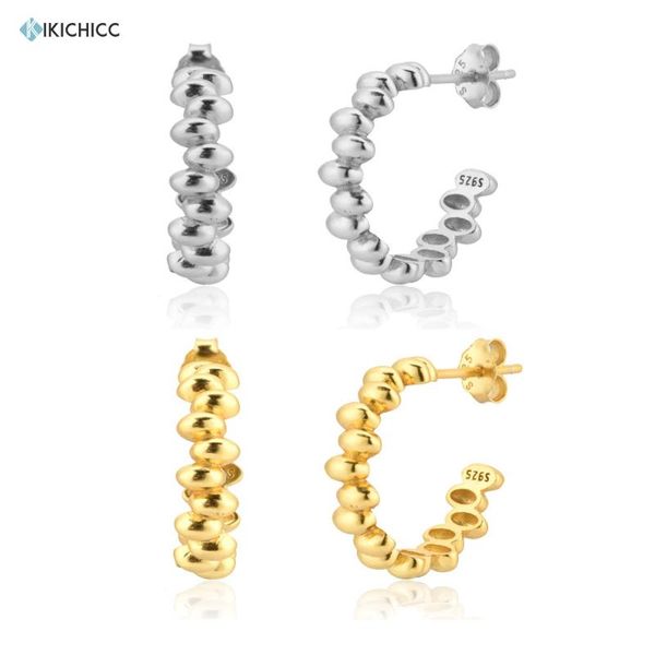 hoop & huggie kikichicc 100% 925 sterling silver gold irregular 12.5mm beads hoops piercing rock punk clips wedding gift fashion fine jewelr, Golden;silver
hoop & huggie kikichicc 100% 925 sterling silver gold irregular 12.5mm beads hoops piercing rock punk clips wedding gift fashion fine jewelr, Golden;silver