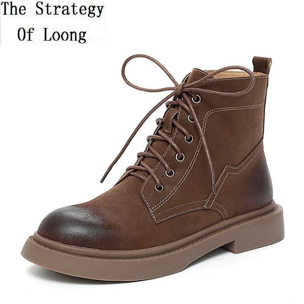 british style retro spring autumn women lace-up short equestrian booties winter ladies plush sewing platform ankle boots 191128, Black
british style retro spring autumn women lace-up short equestrian booties winter ladies plush sewing platform ankle boots 191128, Black