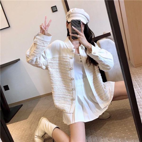 women's suits & blazers short jacket early autumn 2021 thin loose and versatile style fashionable, White;black
women's suits & blazers short jacket early autumn 2021 thin loose and versatile style fashionable, White;black