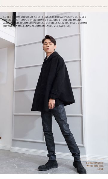 woolen coat men's black and brown two-color 2019 new short hooded hooded trendy bat shirt jacket british retro cloak
woolen coat men's black and brown two-color 2019 new short hooded hooded trendy bat shirt jacket british retro cloak