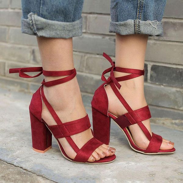 dress shoes woman fashion women pumps open toe lace up heels sandals thick high summer spring sapato feminino, Black
dress shoes woman fashion women pumps open toe lace up heels sandals thick high summer spring sapato feminino, Black