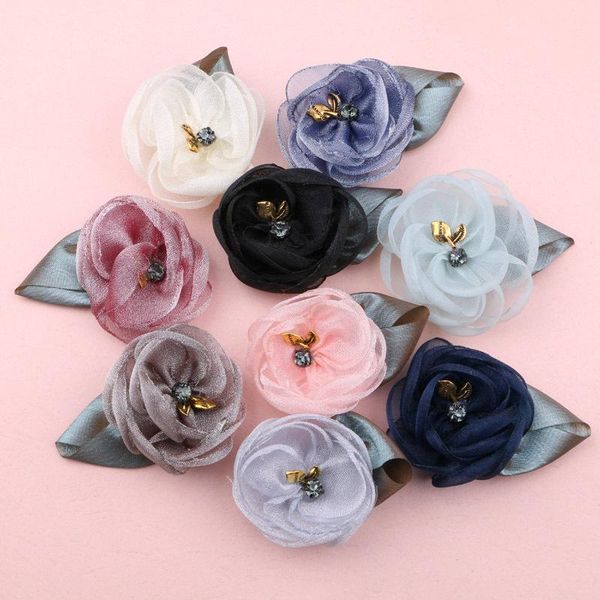 hair clips & barrettes 20pcs handmade rolling chiffon flowers with leaf decorated floral button patch sticker craft ornament accessories, Golden;silver
hair clips & barrettes 20pcs handmade rolling chiffon flowers with leaf decorated floral button patch sticker craft ornament accessories, Golden;silver