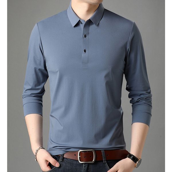 poloshirt men slim fit long sleeve polohomme camisas solid color summer stand collar male casual kg-229, White;black
poloshirt men slim fit long sleeve polohomme camisas solid color summer stand collar male casual kg-229, White;black