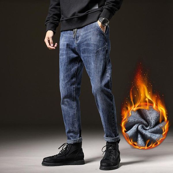 2020 winter fleece padded jeans men's korean style trendy harem pants japanese ins solid color casual pants men's fashion, Blue
2020 winter fleece padded jeans men's korean style trendy harem pants japanese ins solid color casual pants men's fashion, Blue