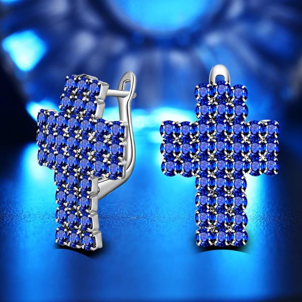 hoop & huggie kofsac latest 925 sterling silver earrings for women party trendy cross blue cz stones jewelry lady girl accessories, Golden;silver
hoop & huggie kofsac latest 925 sterling silver earrings for women party trendy cross blue cz stones jewelry lady girl accessories, Golden;silver