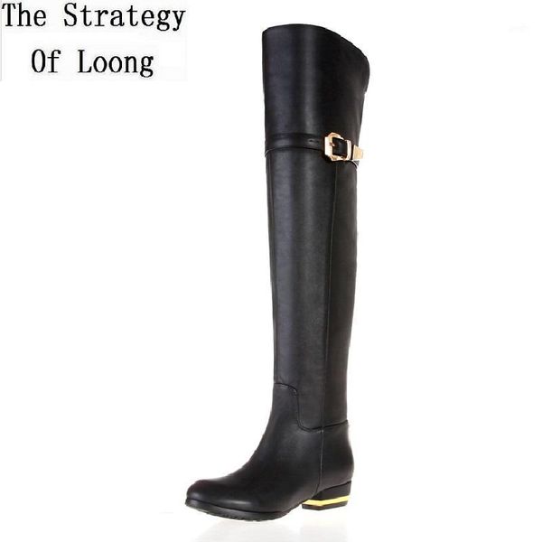 boots women winter genuine leather low heel round toe buckle fashion over the knee plus size 33-45 sxq10071, Black
boots women winter genuine leather low heel round toe buckle fashion over the knee plus size 33-45 sxq10071, Black