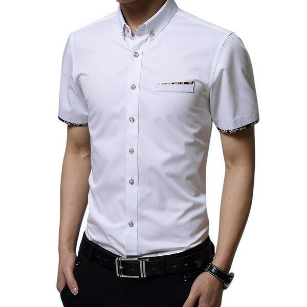 2019 brand clothing fashion men's summer pure cotton short sleeve shirts/male lapel business shirt s-5xl, White;black
2019 brand clothing fashion men's summer pure cotton short sleeve shirts/male lapel business shirt s-5xl, White;black