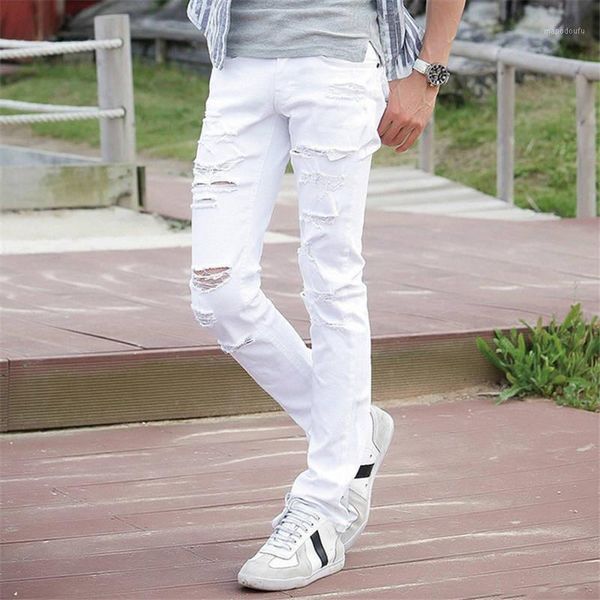 wholesale-2016 fashion white ripped jeans men with holes super skinny famous designer brand slim fit destroyed torn jean pants for man1, Blue
wholesale-2016 fashion white ripped jeans men with holes super skinny famous designer brand slim fit destroyed torn jean pants for man1, Blue