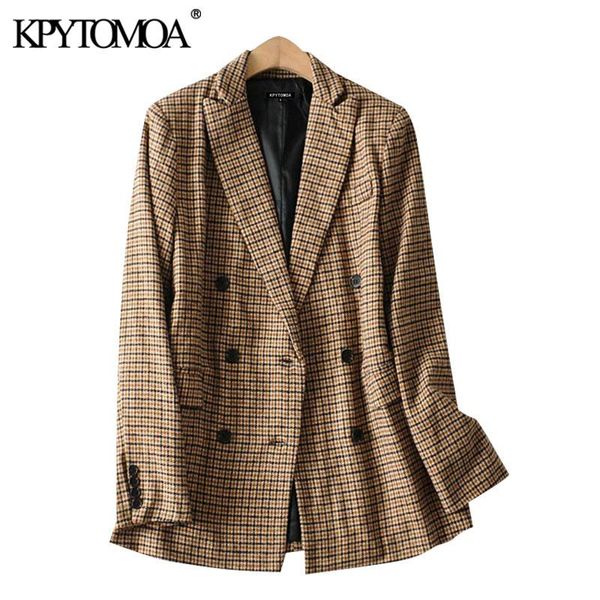 women's suits & blazers kpytomoa women 2021 fashion double breasted houndstooth coat vintage long sleeve office wear female outerwear c, White;black
women's suits & blazers kpytomoa women 2021 fashion double breasted houndstooth coat vintage long sleeve office wear female outerwear c, White;black