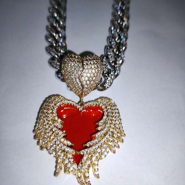 heart necklace mens diamond chains pendant luxury designer jewelry women necklaces iced out cuban link chain rapper jewellery cubic zirconia, Silver
heart necklace mens diamond chains pendant luxury designer jewelry women necklaces iced out cuban link chain rapper jewellery cubic zirconia, Silver
