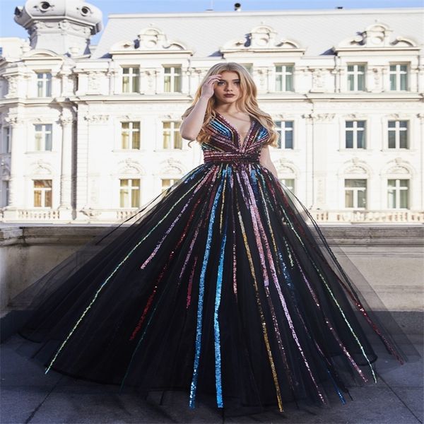 glitter design evening dresses luxury bling sequins colorful custom made prom dresses v neck sweep train a line formal party dress, Black;red
glitter design evening dresses luxury bling sequins colorful custom made prom dresses v neck sweep train a line formal party dress, Black;red