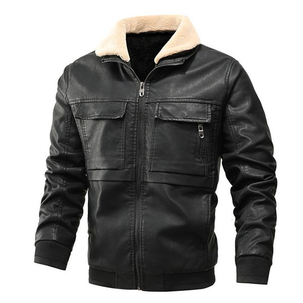 2021 new pu leather vintage turn-down collar motor winter jacket fur lined men fashion clothing slim fit c79y, Black
2021 new pu leather vintage turn-down collar motor winter jacket fur lined men fashion clothing slim fit c79y, Black