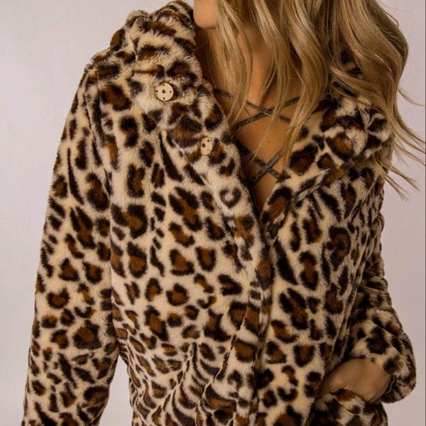 women's fur & faux leopard coat women teddy autumn hooded fluffy plush winter jacket plus size overcoat coats##g, Black
women's fur & faux leopard coat women teddy autumn hooded fluffy plush winter jacket plus size overcoat coats##g, Black
