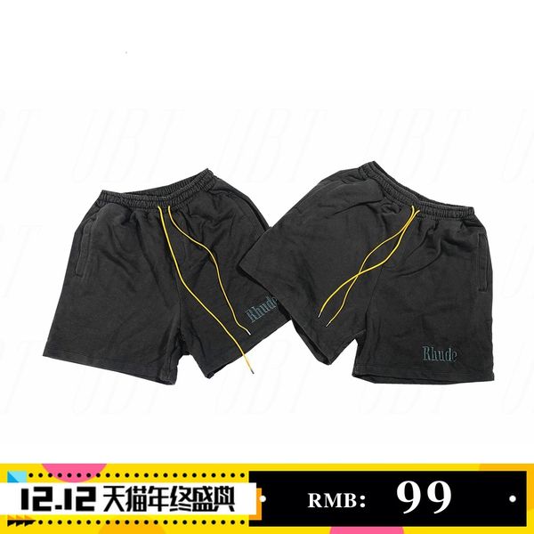 rhude 20ss terry wash grey embroidery letter drawstring loose pair casual shorts high street, Black
rhude 20ss terry wash grey embroidery letter drawstring loose pair casual shorts high street, Black