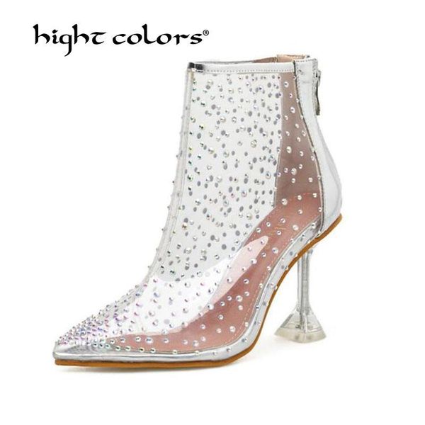 boots rhinestone transparent clear pvc women ankle pointed toe 9cm heels spring 2021 summer zipper, Black
boots rhinestone transparent clear pvc women ankle pointed toe 9cm heels spring 2021 summer zipper, Black