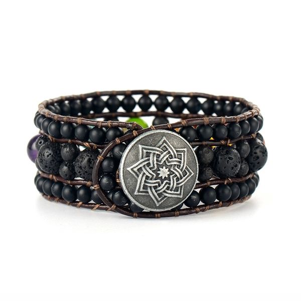 cuff onyx lava stone 7 chakra leather wrap bracelets handmade bohemia bracelet dropshipping y200730, Black
cuff onyx lava stone 7 chakra leather wrap bracelets handmade bohemia bracelet dropshipping y200730, Black