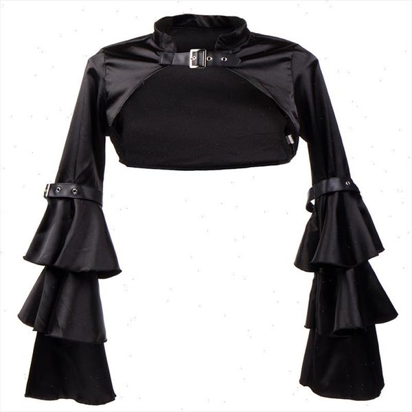 black short steampunk jacket long flare sleeve women gothic bolero victorian coat vintage goth punk corset costume accessories, Black;brown
black short steampunk jacket long flare sleeve women gothic bolero victorian coat vintage goth punk corset costume accessories, Black;brown