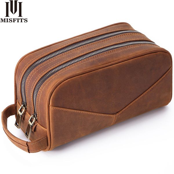 misfits genuine leather men wash bag fashion makeup bag women hand-held cosmetic case large capacity brand designer toiletry bag t200602
misfits genuine leather men wash bag fashion makeup bag women hand-held cosmetic case large capacity brand designer toiletry bag t200602