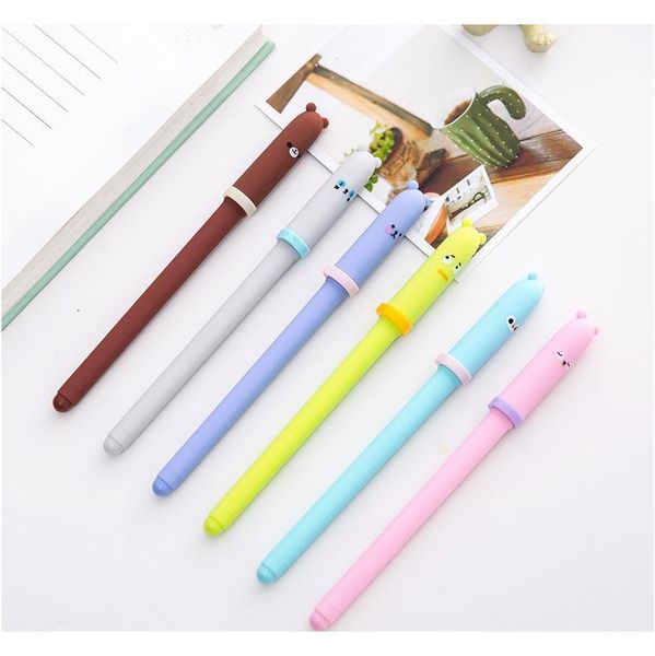 4 pcs/lot gel pen neutral pen cute bear black lnk pens writting school office stationery lovely students su jllgew lajiaoyard
4 pcs/lot gel pen neutral pen cute bear black lnk pens writting school office stationery lovely students su jllgew lajiaoyard